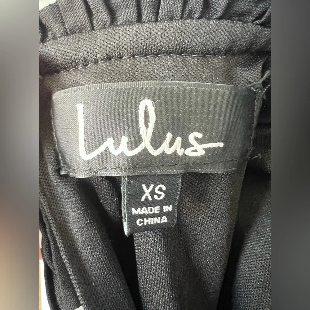 🆕 🖤 NWT LULUS Pleat to Meet You Polka Dot Shift Dress | Black | XS - Picture 14 of 14